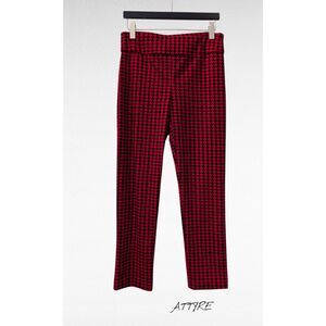 ATTYRE New York red&black houndstooth pull-on pants.  Sz  6